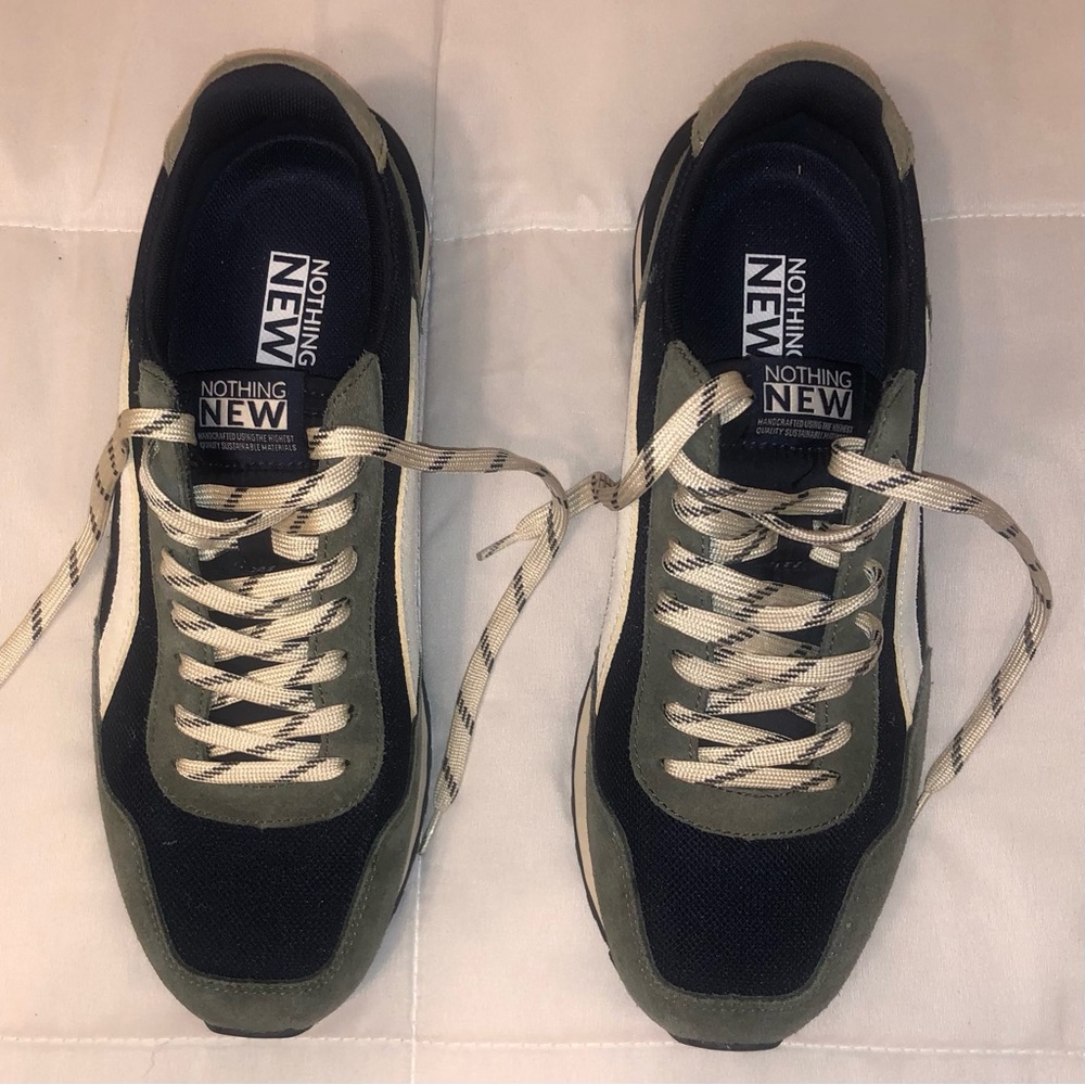 Nothing New Navy & Olive Green Men's Sneakers